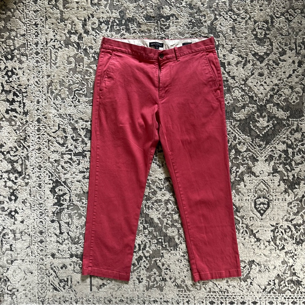 J. Crew men’s dress pants in trending salmon color